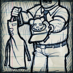 Talvez eu vá trabalhar no Viking Burger só para encher o saco dele. Mas eu não uso os capacetes de viking de jeito nenhum.